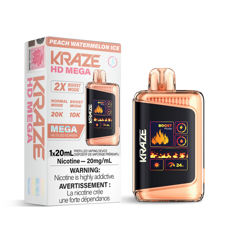 PEACH WATERMELON ICE - KRAZE HD MEGA (ONTARIO)