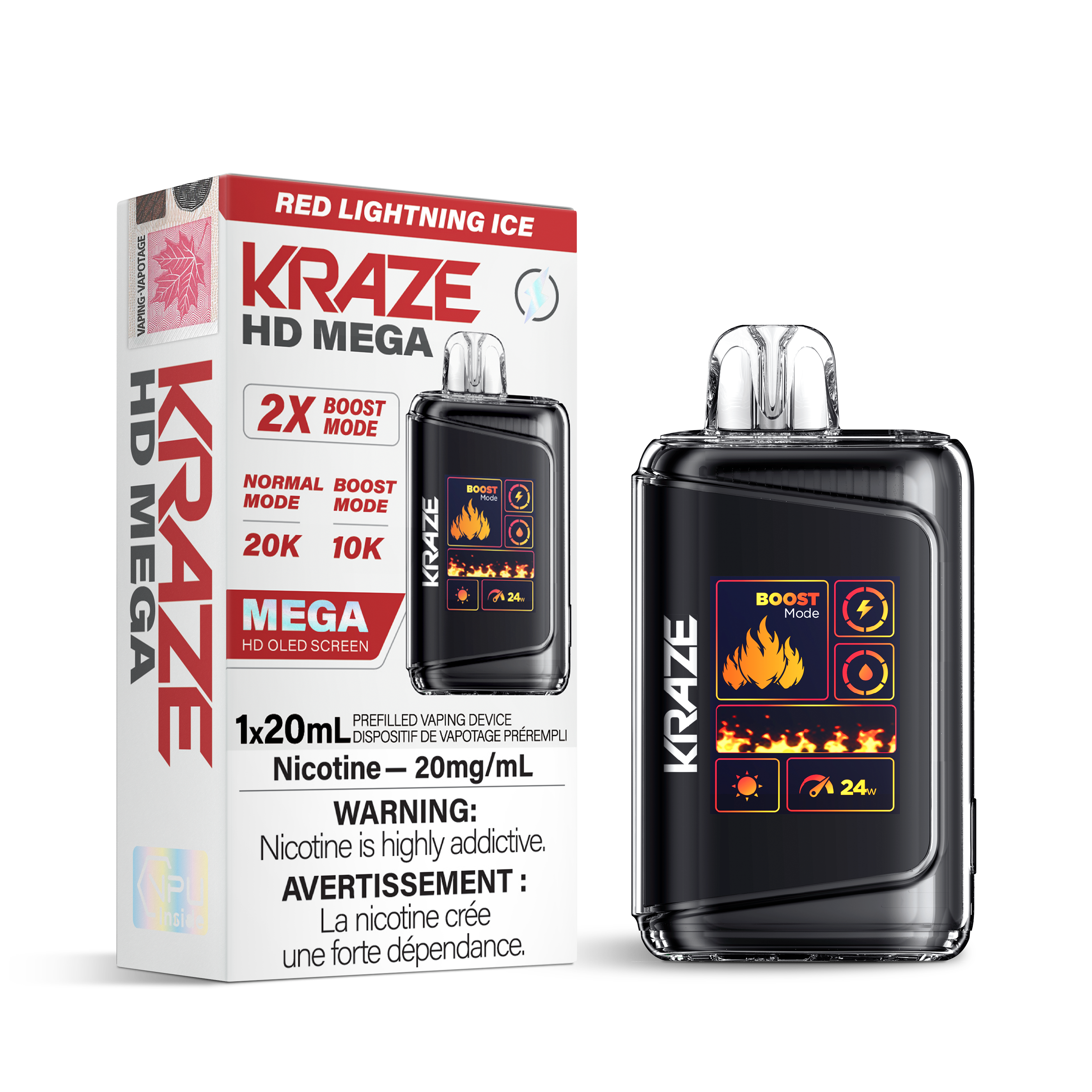 RED LIGHTNING ICE - KRAZE HD MEGA