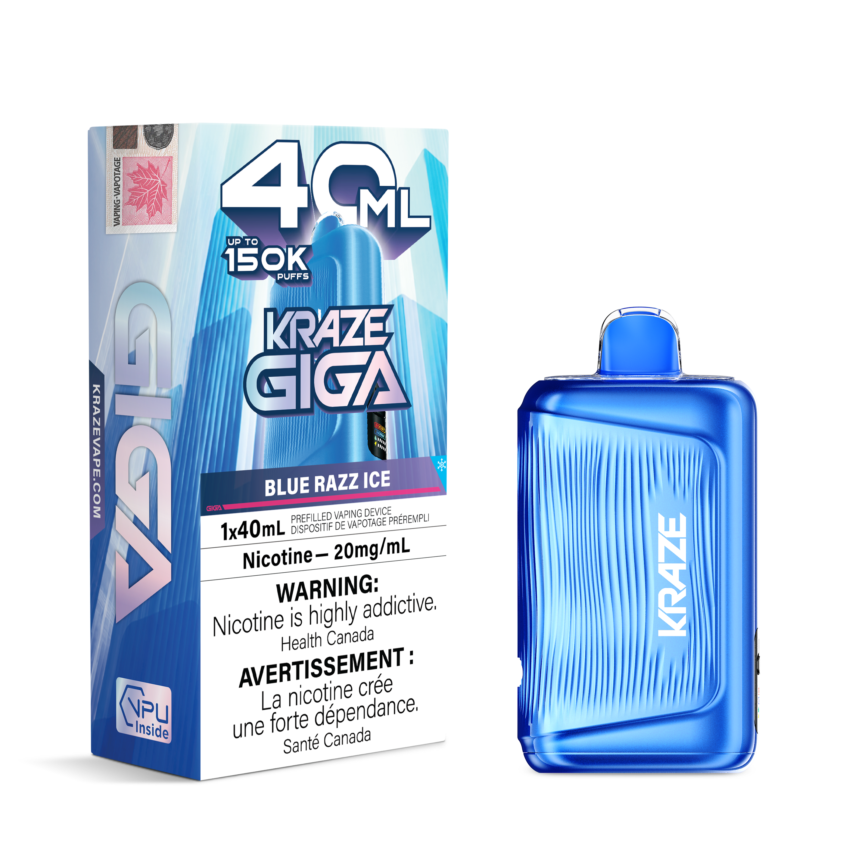 BLUE RAZZ ICE - KRAZE GIGA (40mL)