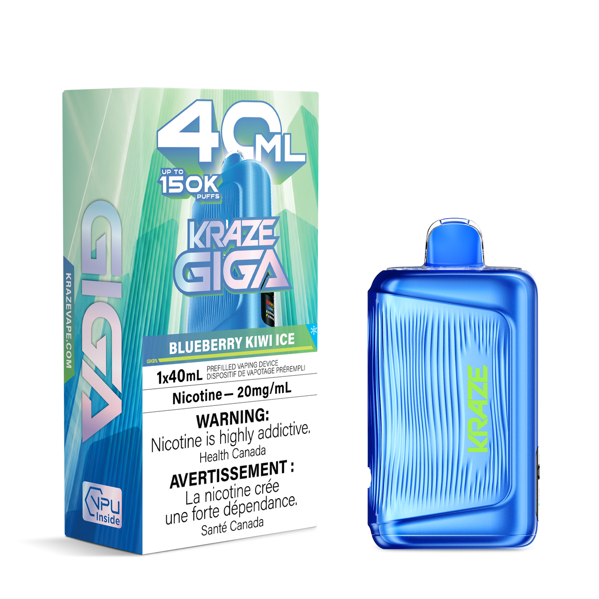 BLUEBERRY KIWI ICE - KRAZE GIGA (40mL)