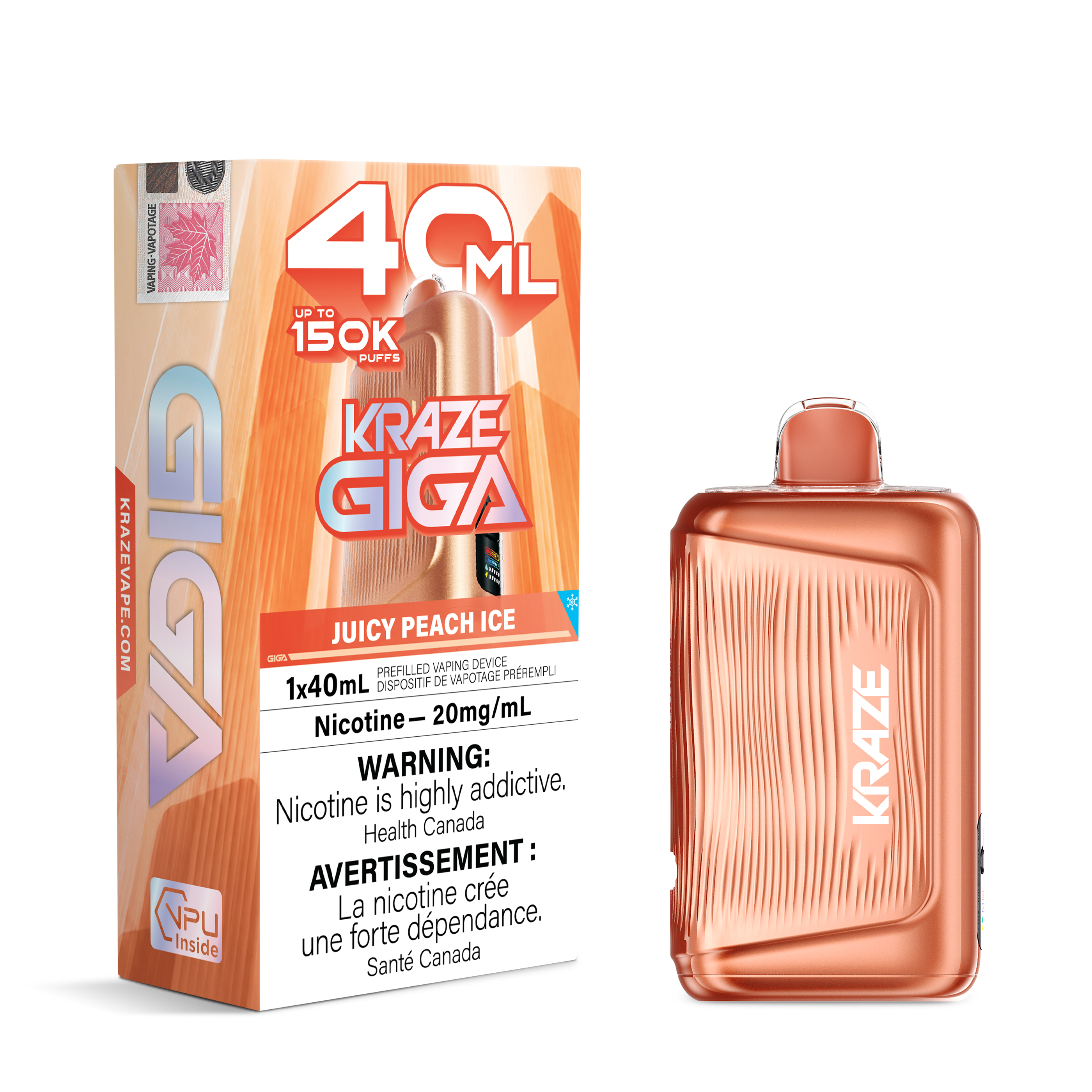 JUICY PEACH ICE - KRAZE GIGA (40mL)