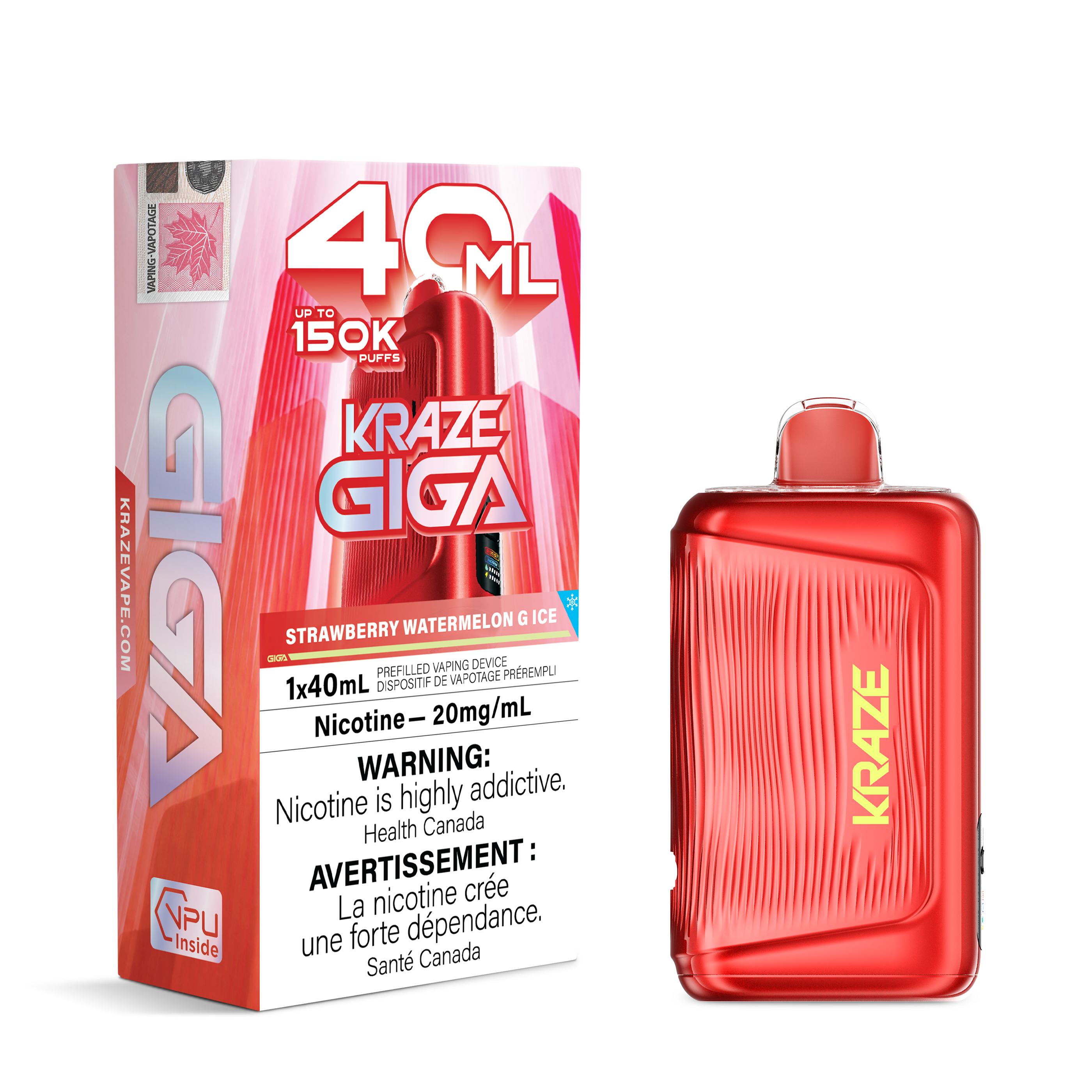 STRAWBERRY WATERMELON G ICE - KRAZE GIGA (40mL)