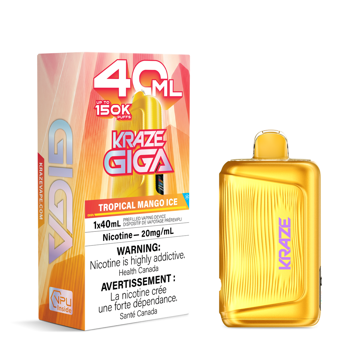 TROPICAL MANGO ICE - KRAZE GIGA (40mL)