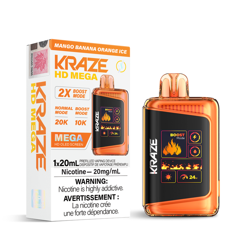 MANGO BANANA ORANGE ICE - KRAZE HD MEGA (ONTARIO)