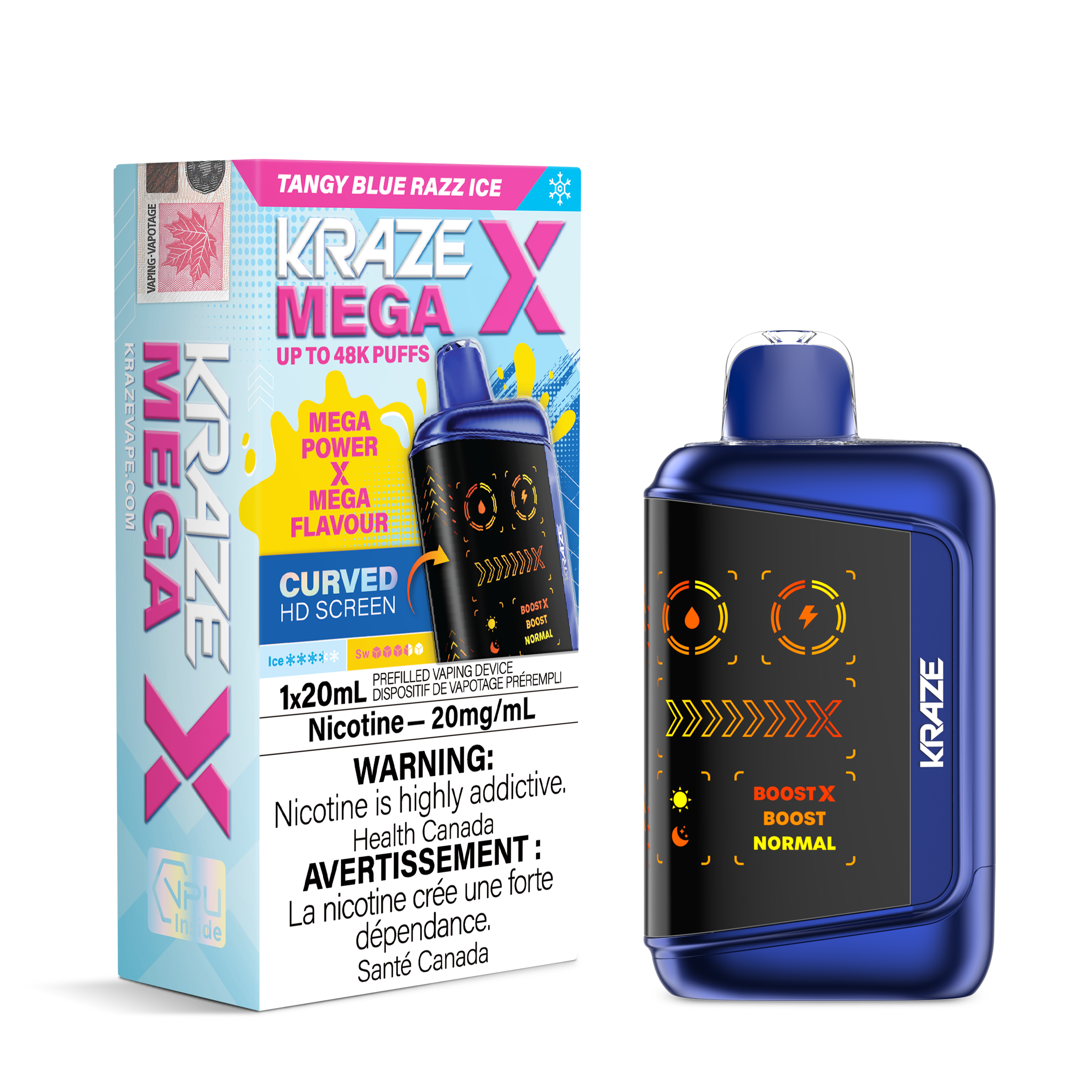 TANGY BLUE RAZZ ICE - KRAZE MEGA X (20ML) (ONTARIO)