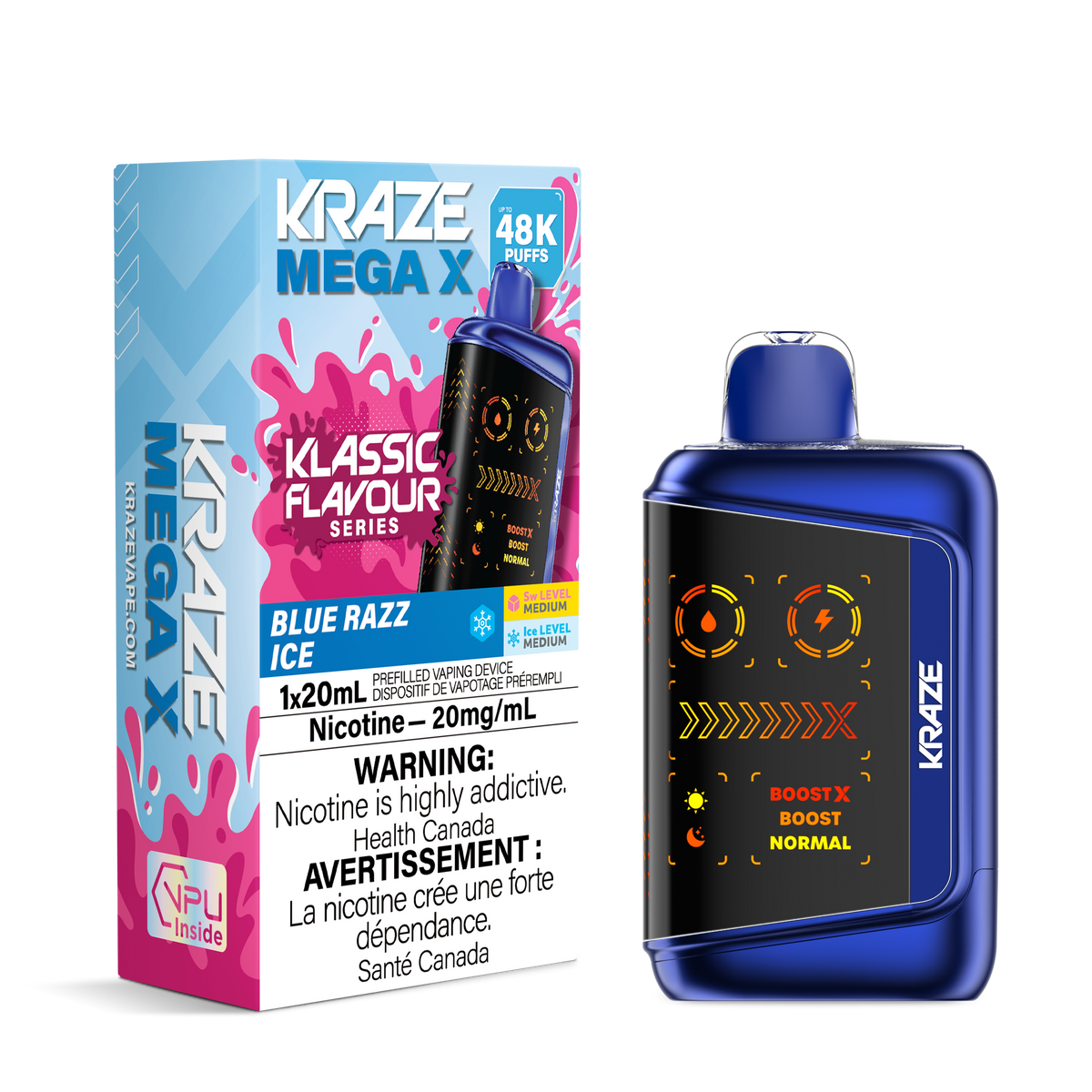 BLUE RAZZ ICE - KRAZE MEGA X (20mL)