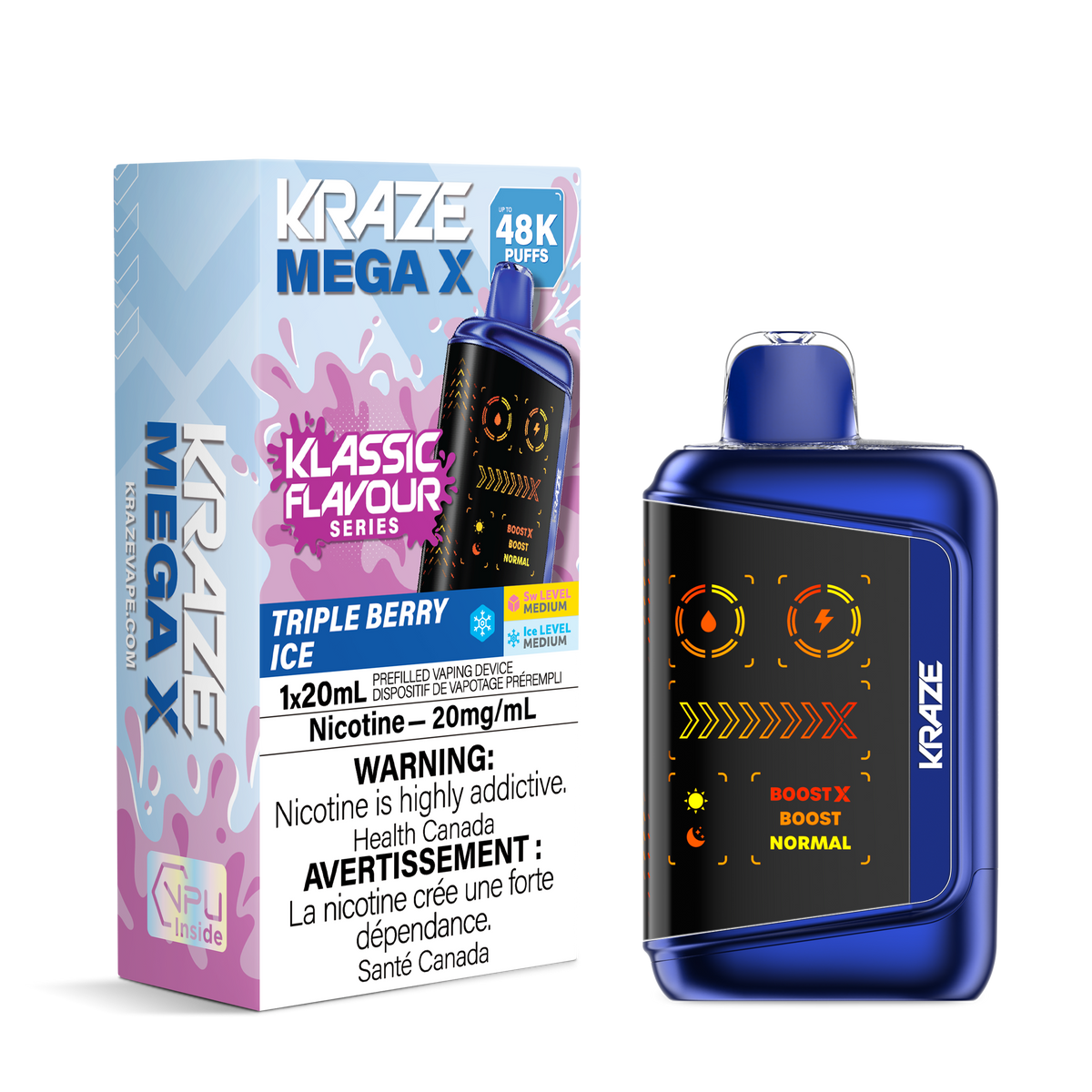 TRIPLE BERRY ICE - KRAZE MEGA X (20mL)