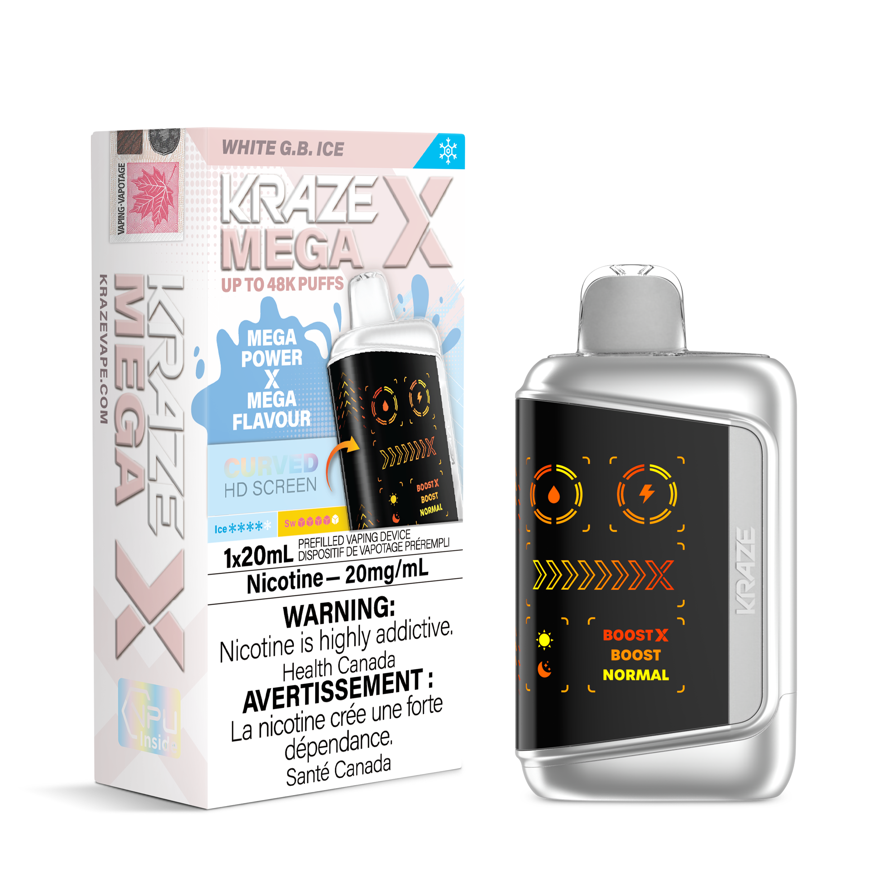 WHITE G.B. ICE - KRAZE MEGA X (20ML) (ONTARIO)
