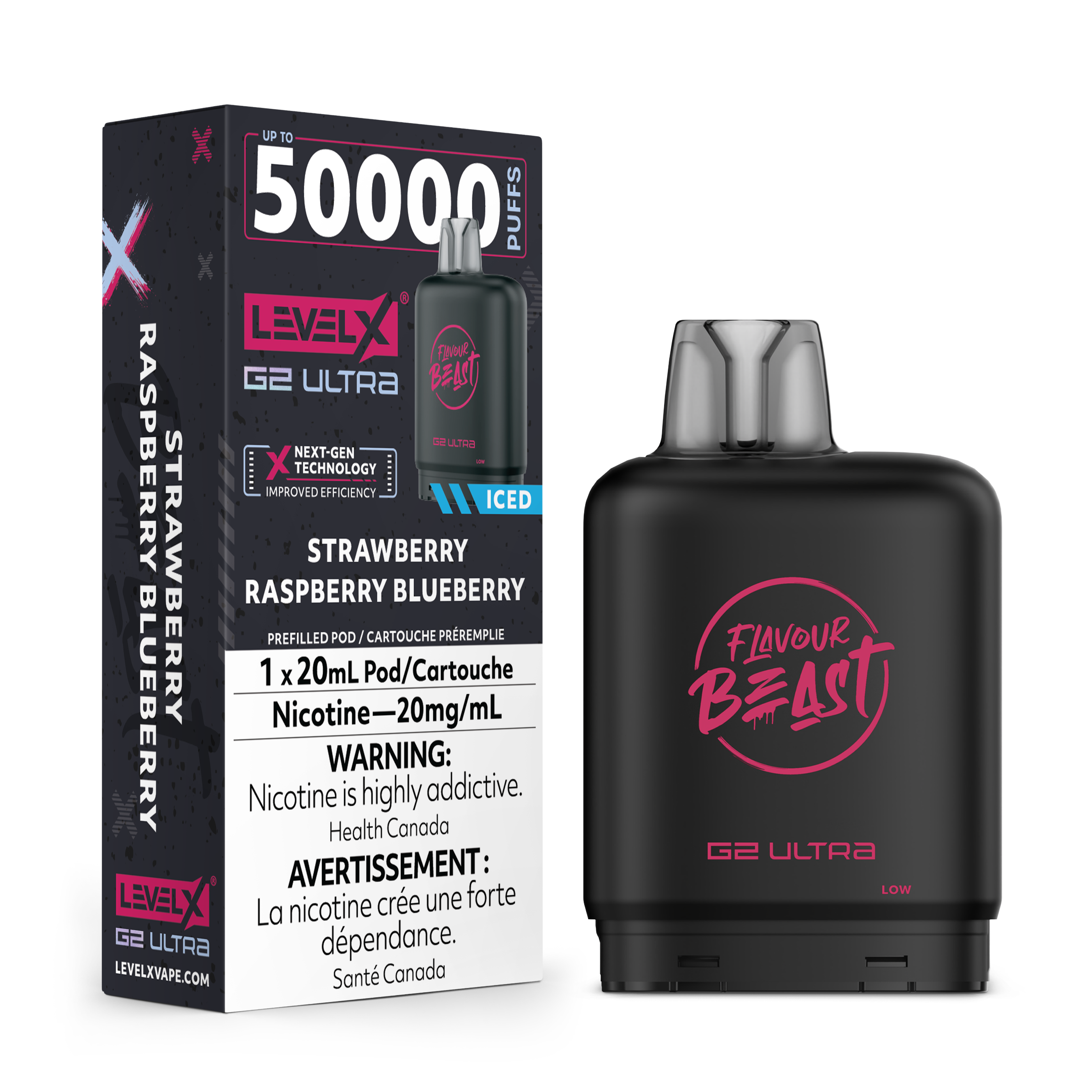 STRAWBERRY RASPBERRY BLUEBERRY - FLAVOUR BEAST LEVEL X G2 ULTRA (20mL) (ONTARIO)