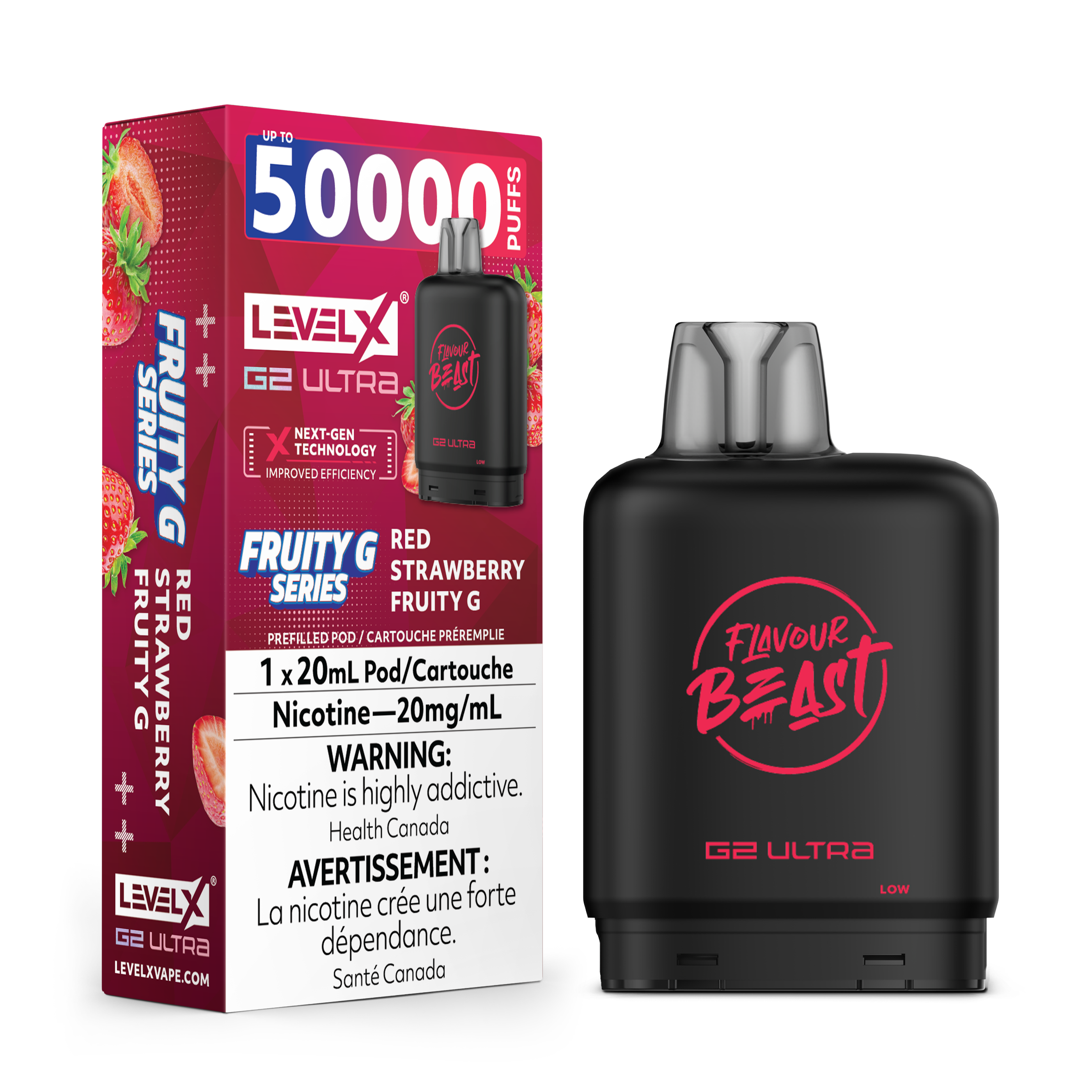 RED STRAWBERRY FRUITY G - FLAVOUR BEAST LEVEL X G2 ULTRA (20mL)