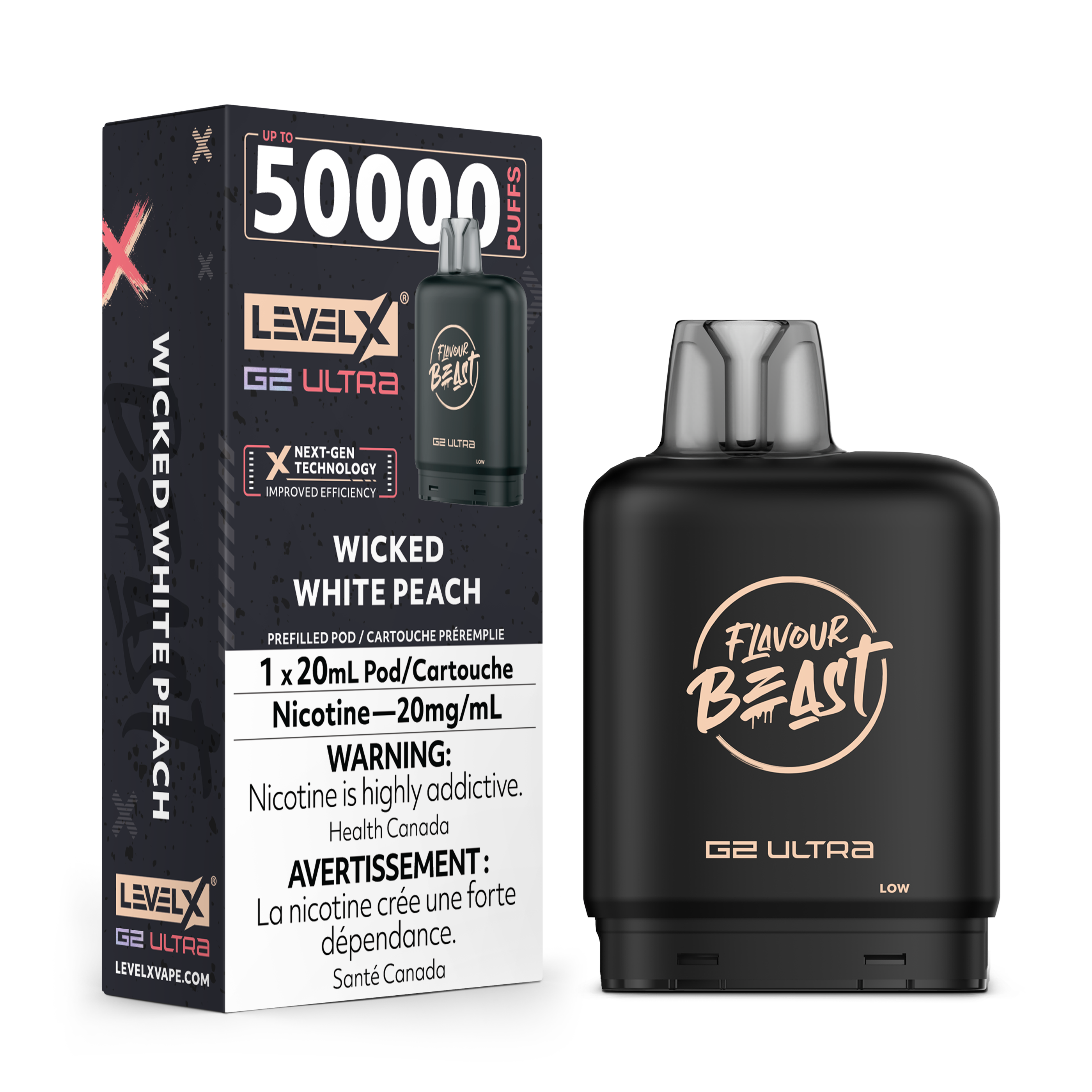 WICKED WHITE PEACH - FLAVOUR BEAST LEVEL X G2 ULTRA (20mL)