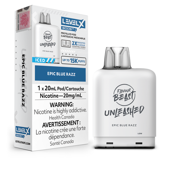 EPIC BLUE RAZZ - LEVEL X FB UNLEASHED BOOST (20mL) (ONTARIO)