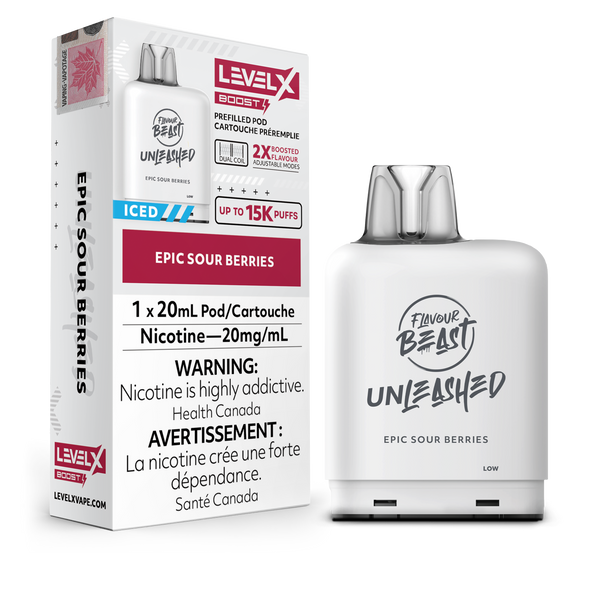 EPIC SOUR BERRIES - LEVEL X FB UNLEASHED BOOST (20mL) (ONTARIO)