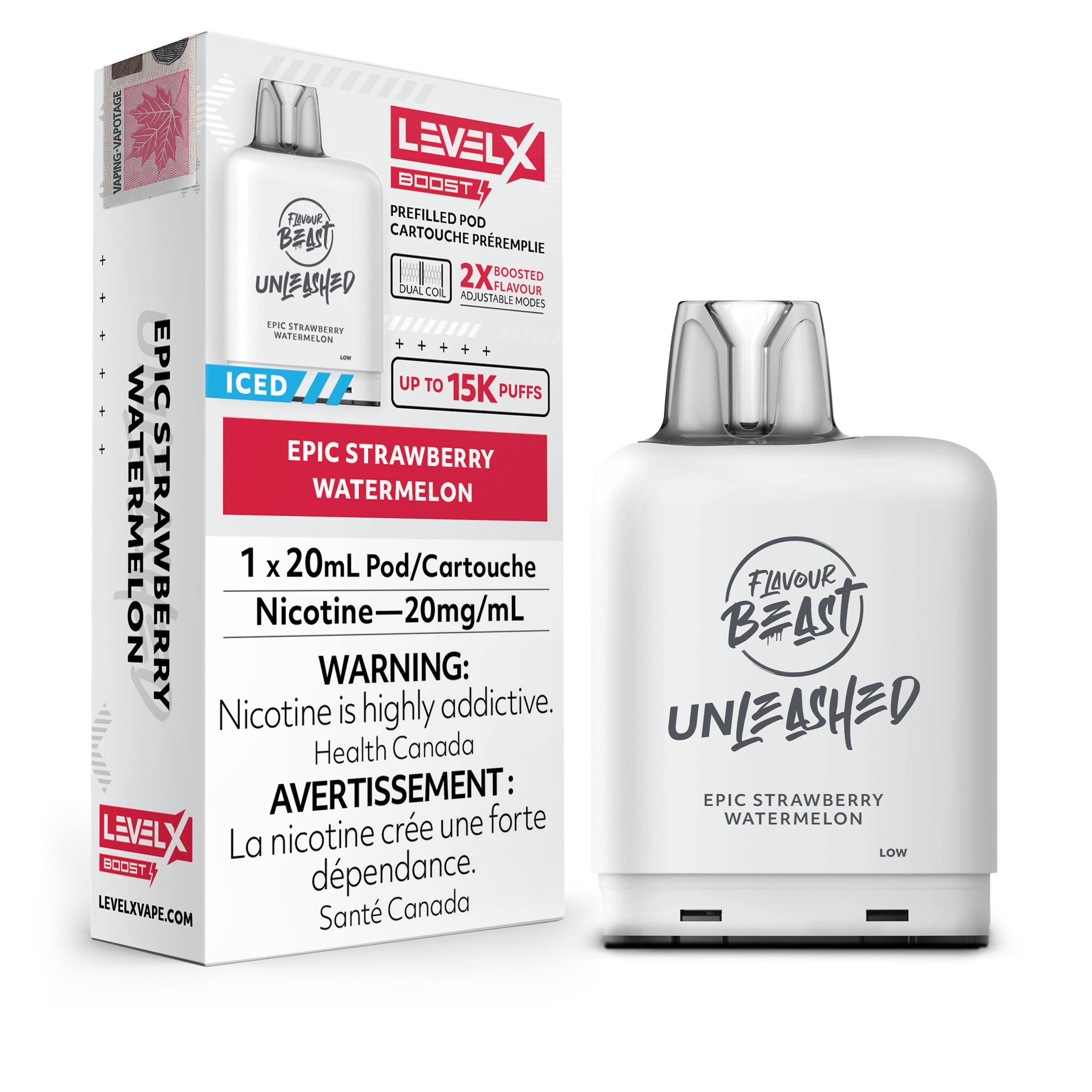 EPIC STRAWBERRY WATERMELON - LEVEL X FB UNLEASHED BOOST (20mL) (ONTARIO)