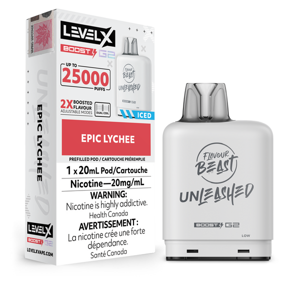 EPIC LYCHEE - LEVEL X FB UNLEASHED BOOST (20mL) (ONTARIO)