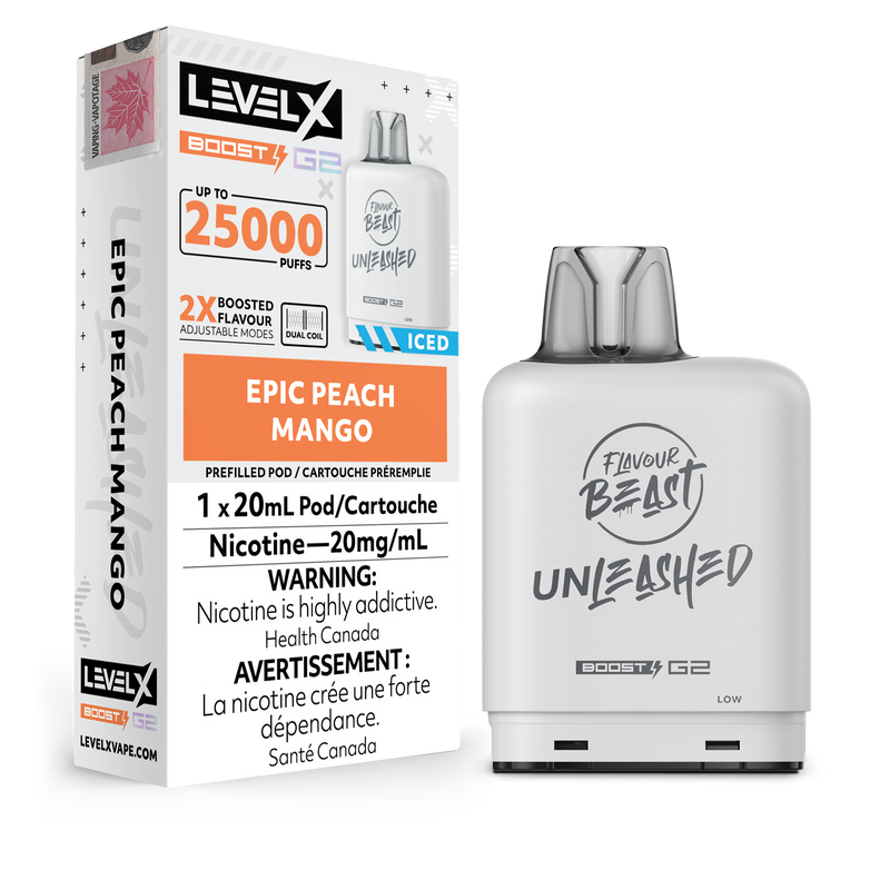 EPIC PEACH MANGO - LEVEL X FB UNLEASHED BOOST (20mL) (ONTARIO)