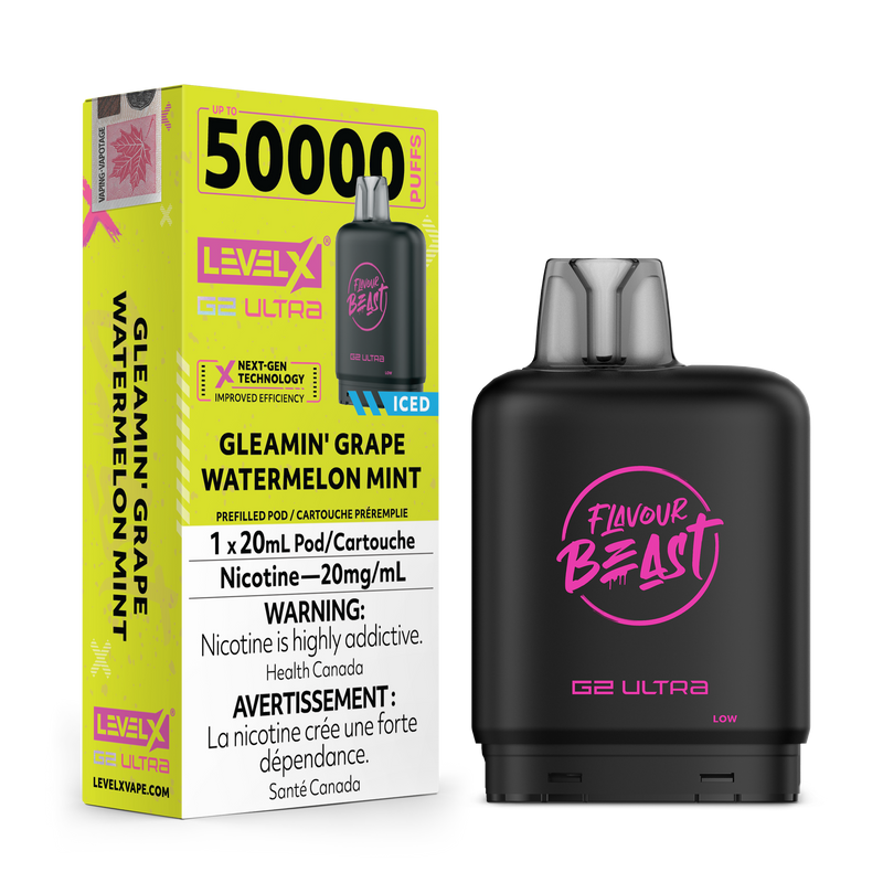 GLEAMIN' GRAPE WATERMELON MINT - FLAVOUR BEAST LEVEL X G2 ULTRA (20mL) (ONTARIO)
