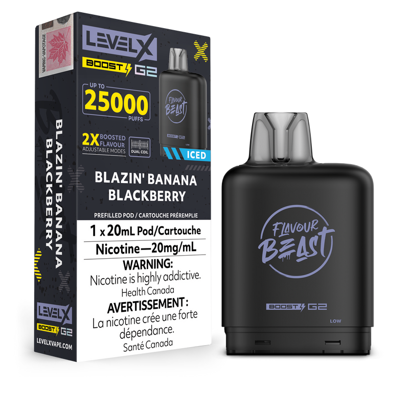 BLAZIN' BANANA BLACKBERRY - LEVEL X FB BOOST (20mL) (ONTARIO)