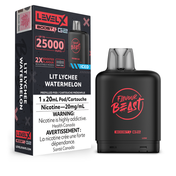 LIT LYCHEE WATERMELON - LEVEL X FB BOOST (20mL) (ONTARIO)