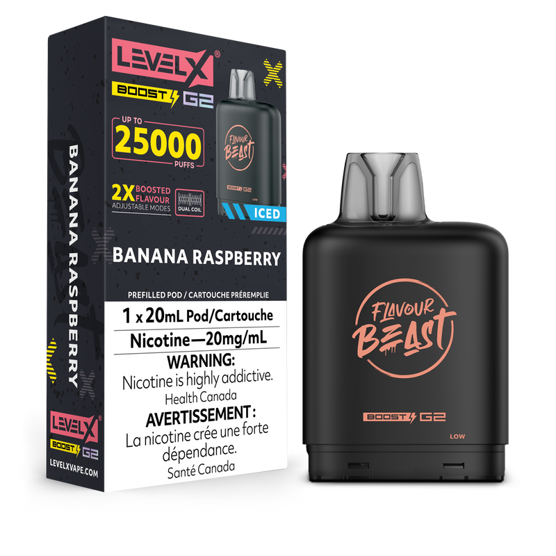 BANANA RASPBERRY - LEVEL X FB BOOST (20mL) (ONTARIO)