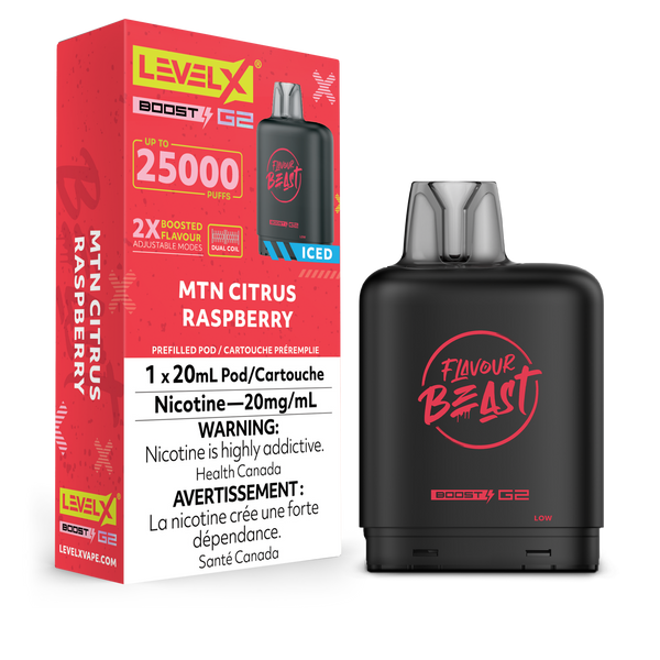 MTN CITRUS RASPBERRY - LEVEL X FB BOOST (20mL) (ONTARIO)