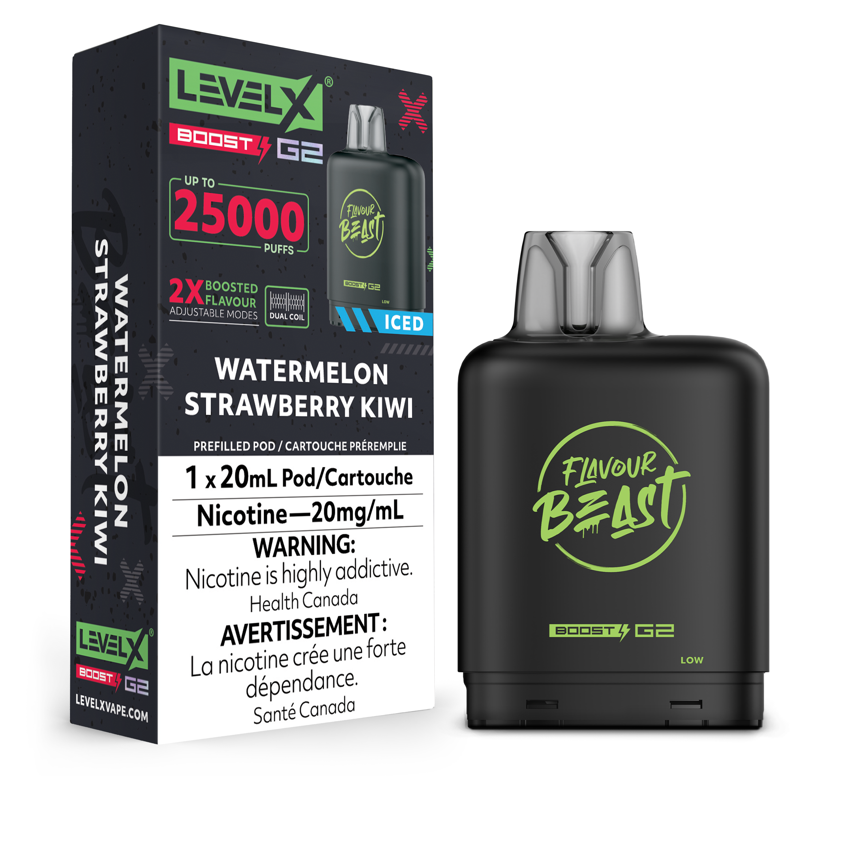 WATERMELON STRAWBERRY KIWI - LEVEL X FB BOOST (20mL) (ONTARIO)