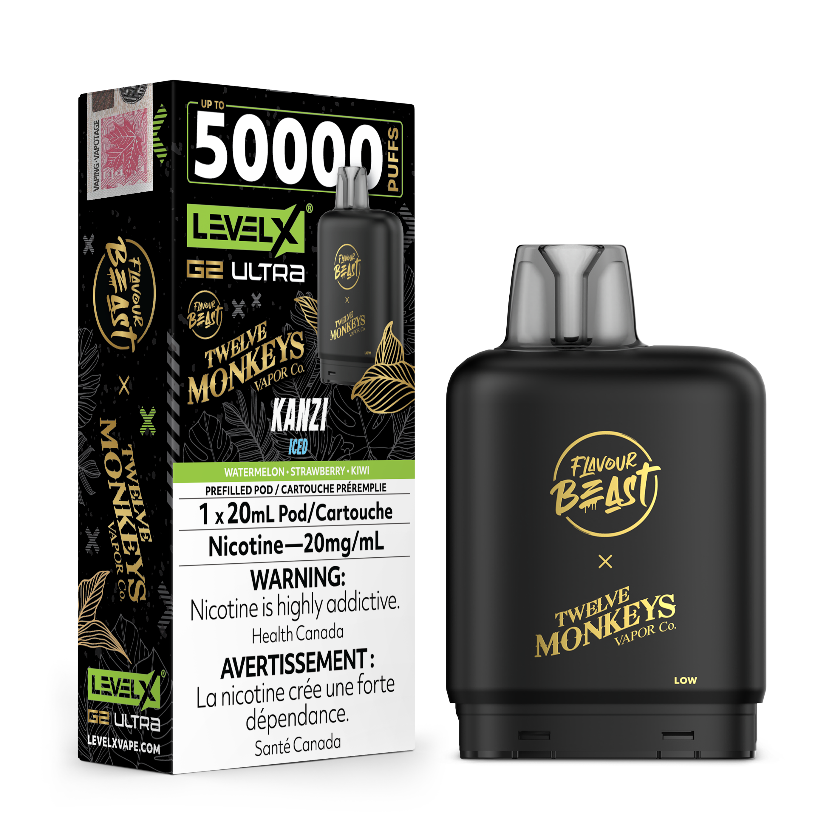 KANZI ICED - FB X 12 MONKEYS LEVEL X G2 ULTRA (20mL) (ONTARIO)