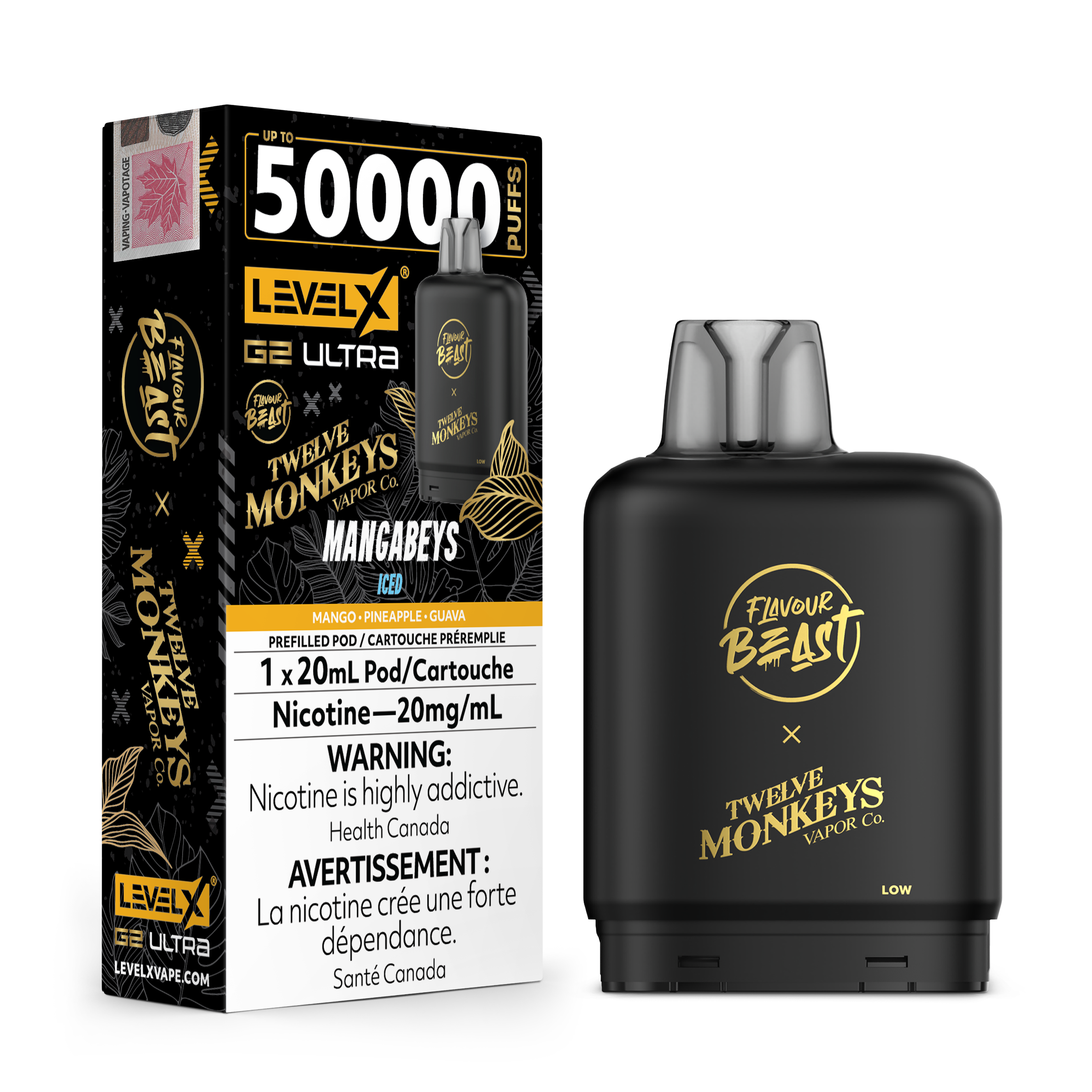 MANGABEYS ICED - FB X 12 MONKEYS LEVEL X G2 ULTRA (20mL) (ONTARIO)