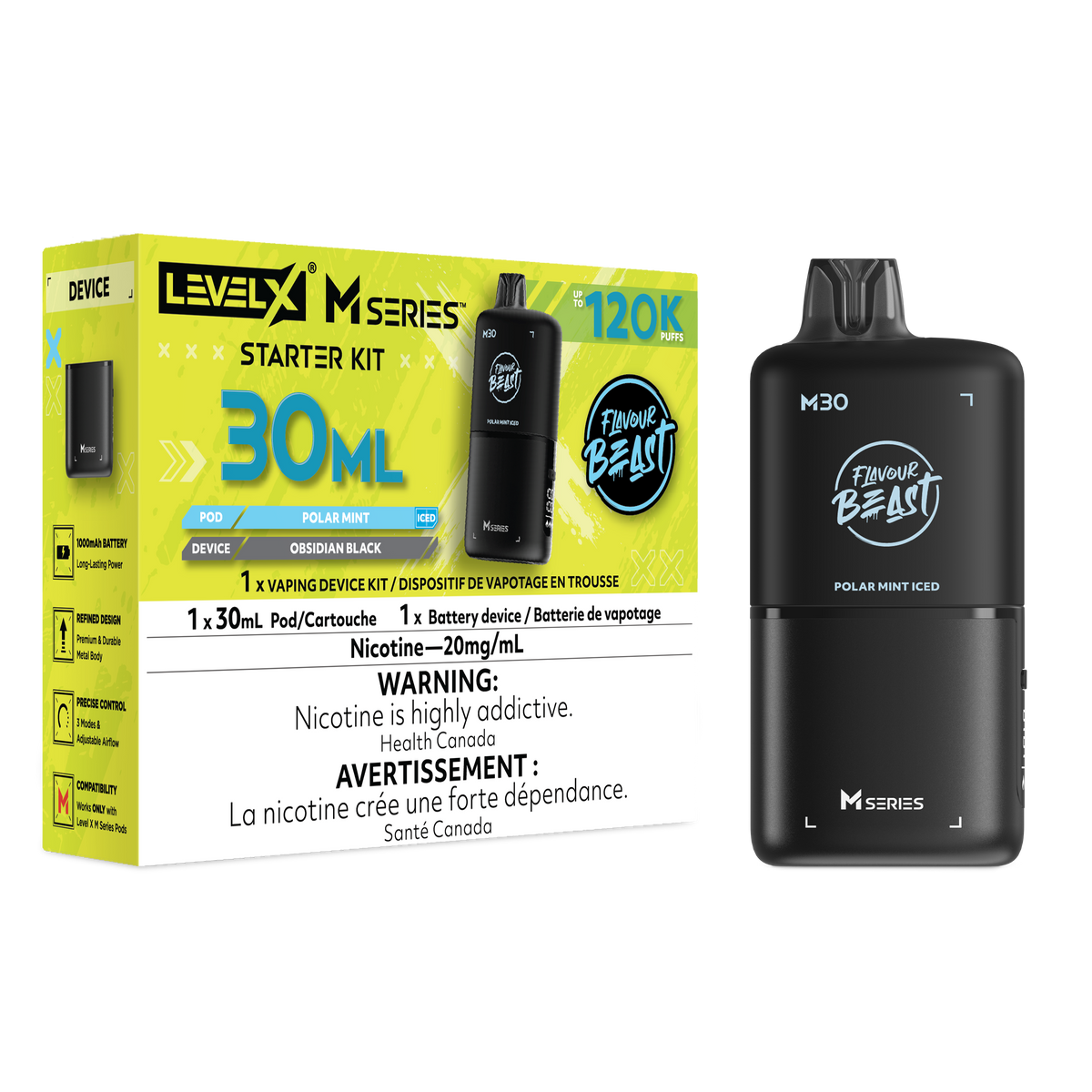 POLAR MINT ICED - LEVEL X M30 STARTER KIT (DEVICE & M30 POD)
