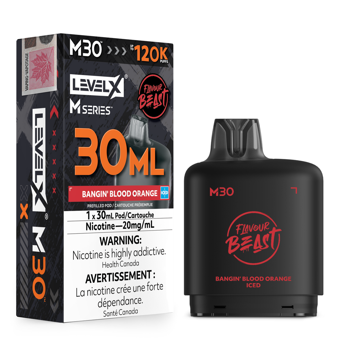 BANGIN' BLOOD ORANGE ICED - LEVEL X M30 (30mL) *LEVEL X M DEVICE REQUIRED*