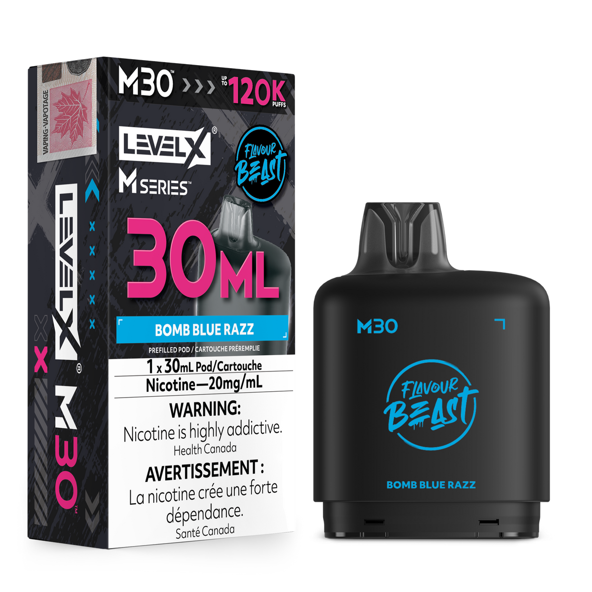 BOMB BLUE RAZZ - LEVEL X M30 (30mL) *LEVEL X M DEVICE REQUIRED*