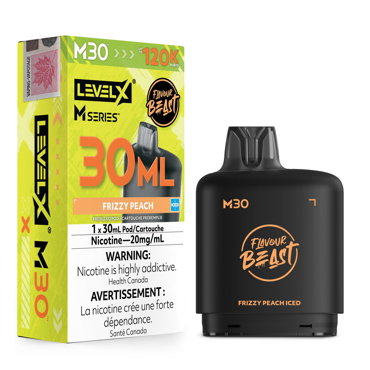 FRIZZY PEACH ICED - LEVEL X M30 (30mL) *LEVEL X M DEVICE REQUIRED*