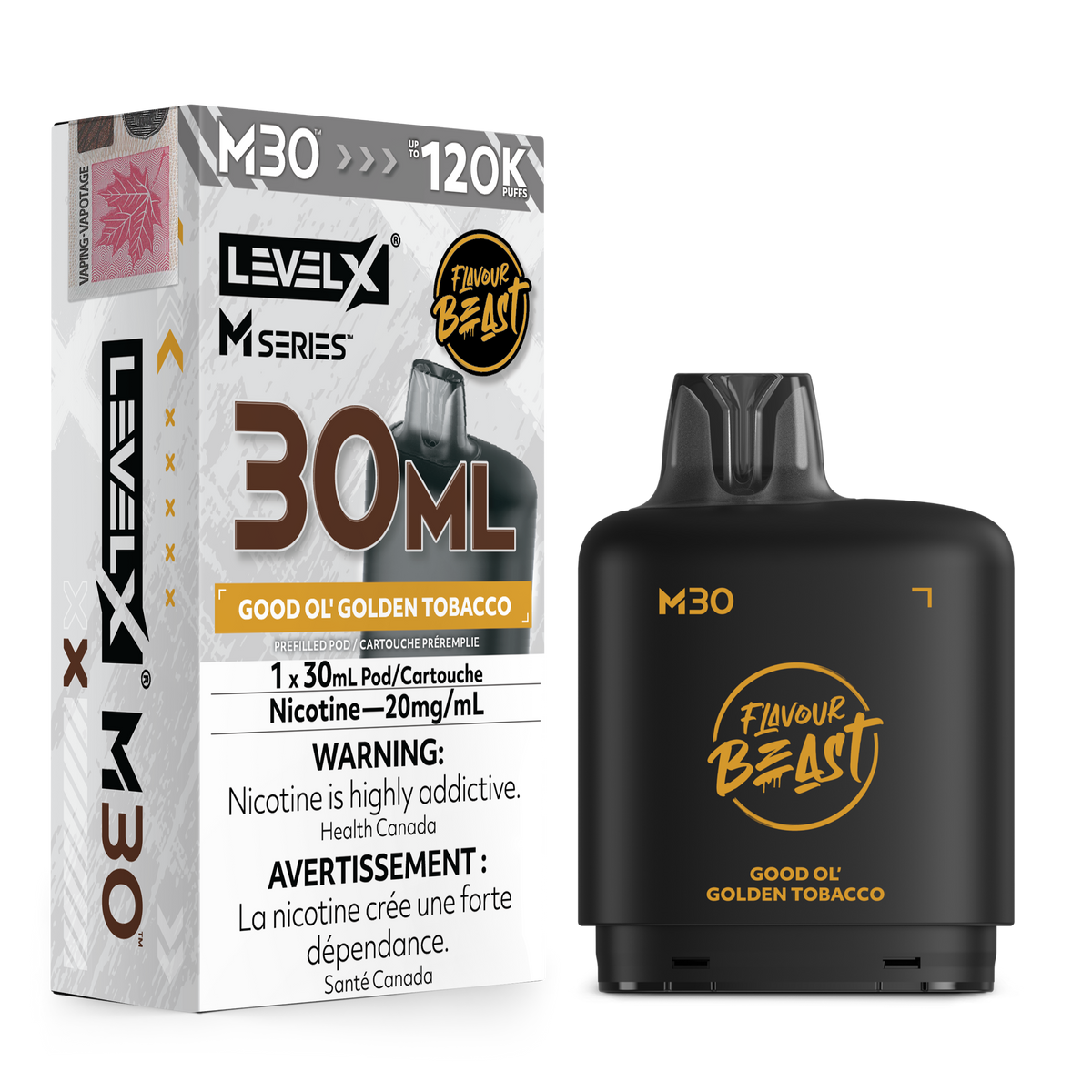 GOOD OL' GOLDEN TOBACCO - LEVEL X M30 (30mL) *LEVEL X M DEVICE REQUIRED*