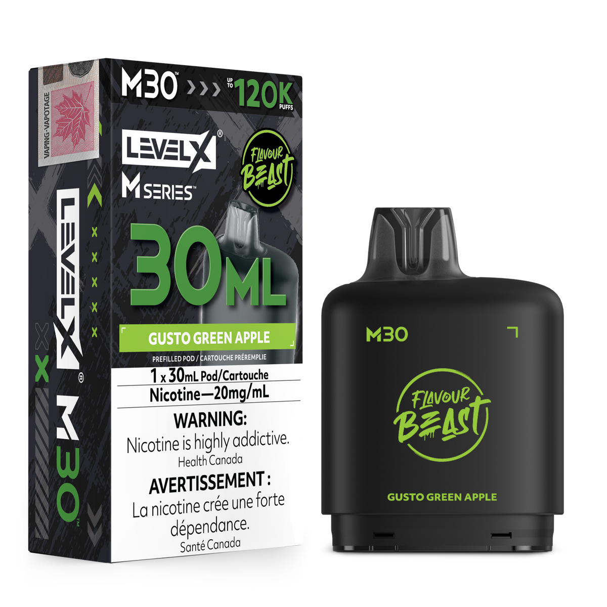GUSTO GREEN APPLE - LEVEL X M30 (30mL) *LEVEL X M DEVICE REQUIRED*