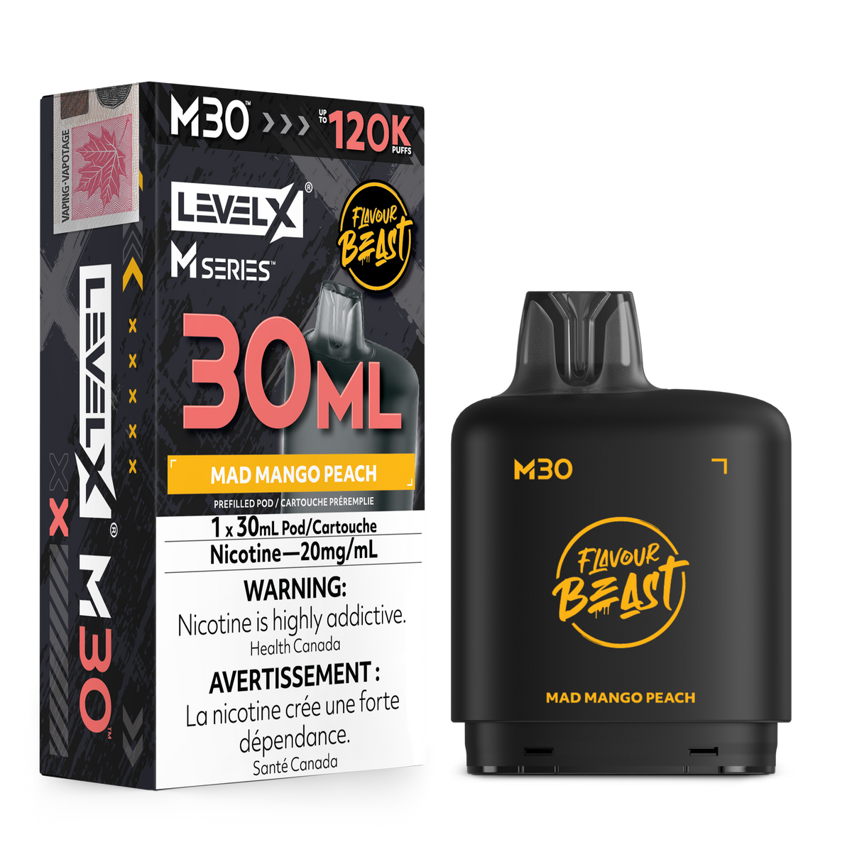MAD MANGO PEACH  - LEVEL X M30 (30mL) *LEVEL X M DEVICE REQUIRED*
