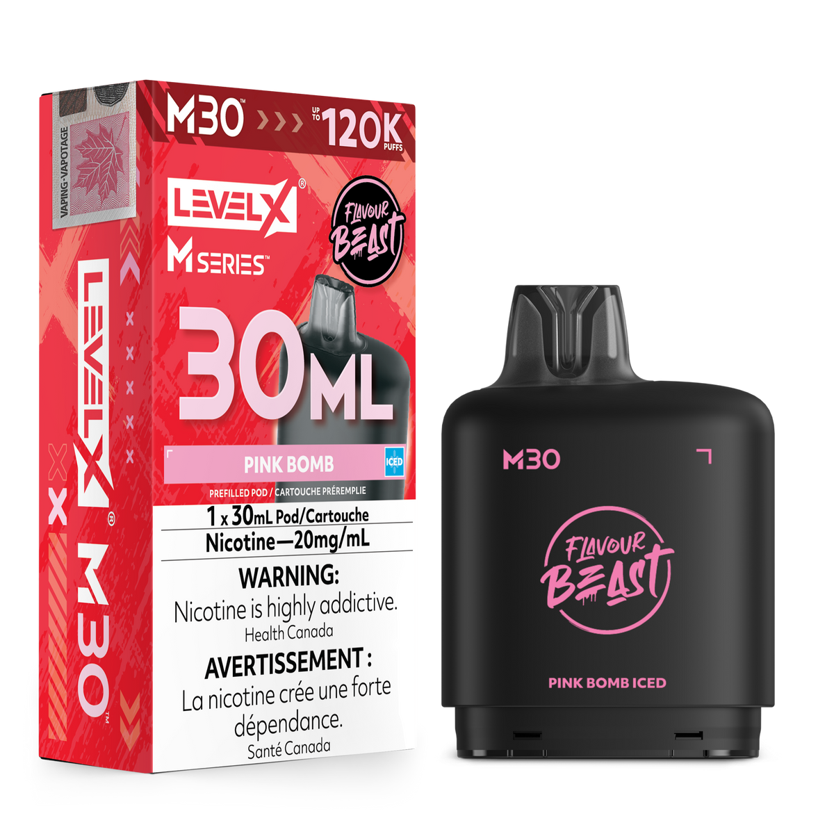 PINK BOMB ICED  - LEVEL X M30 (30mL) *LEVEL X M DEVICE REQUIRED*