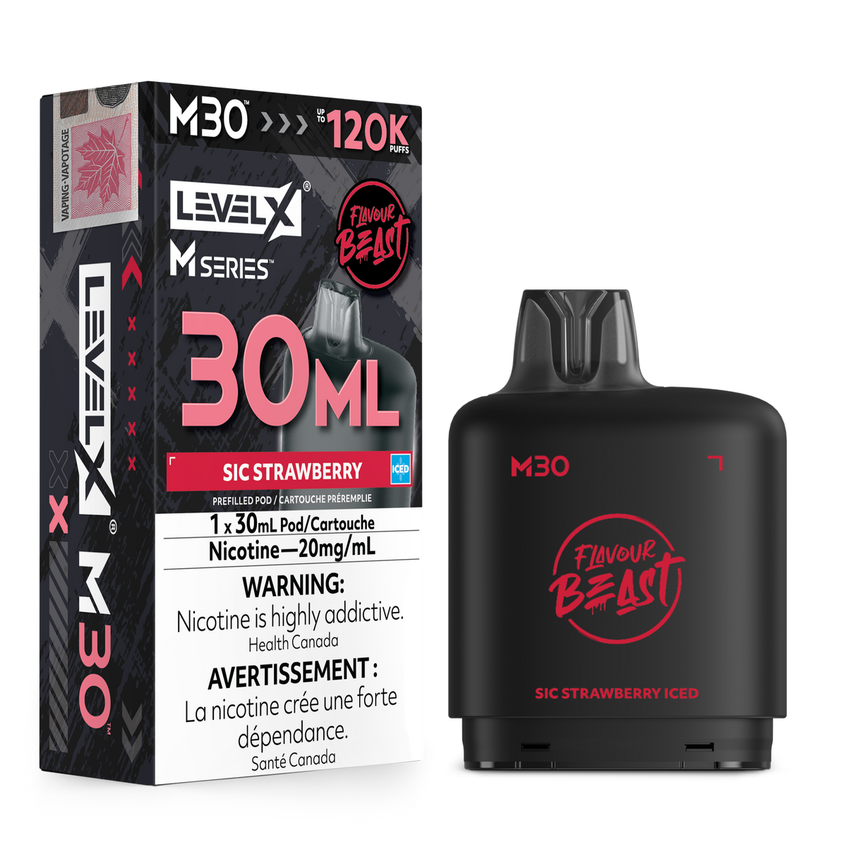 SIC STRAWBERRY ICED  - LEVEL X M30 (30mL) *LEVEL X M DEVICE REQUIRED*