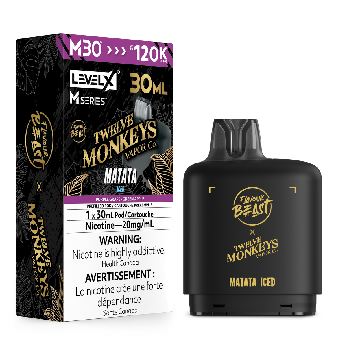 MATATA ICED - FB X 12 MONKEYS LEVEL X M30 (30mL) *LEVEL X M DEVICE REQUIRED*
