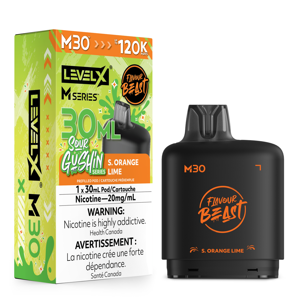 GUSHIN S. ORANGE LIME - LEVEL X M30 (30mL) *LEVEL X M DEVICE REQUIRED*