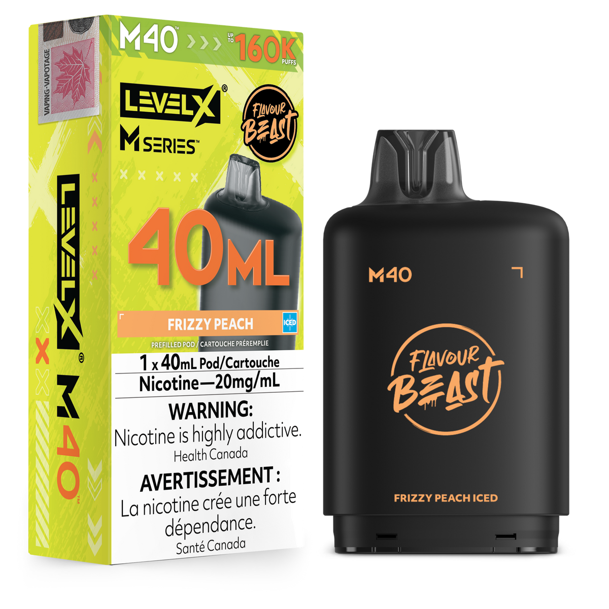 FRIZZY PEACH ICED - LEVEL X M40 (40mL) *LEVEL X M DEVICE REQUIRED*