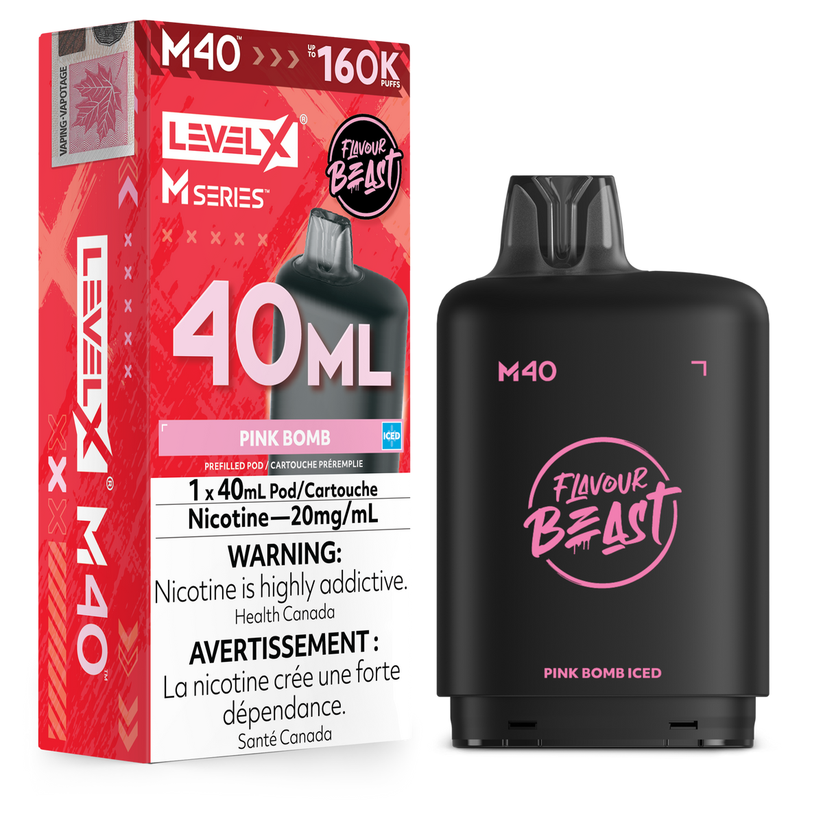 PINK BOMB ICED - LEVEL X M40 (40mL) *LEVEL X M DEVICE REQUIRED*