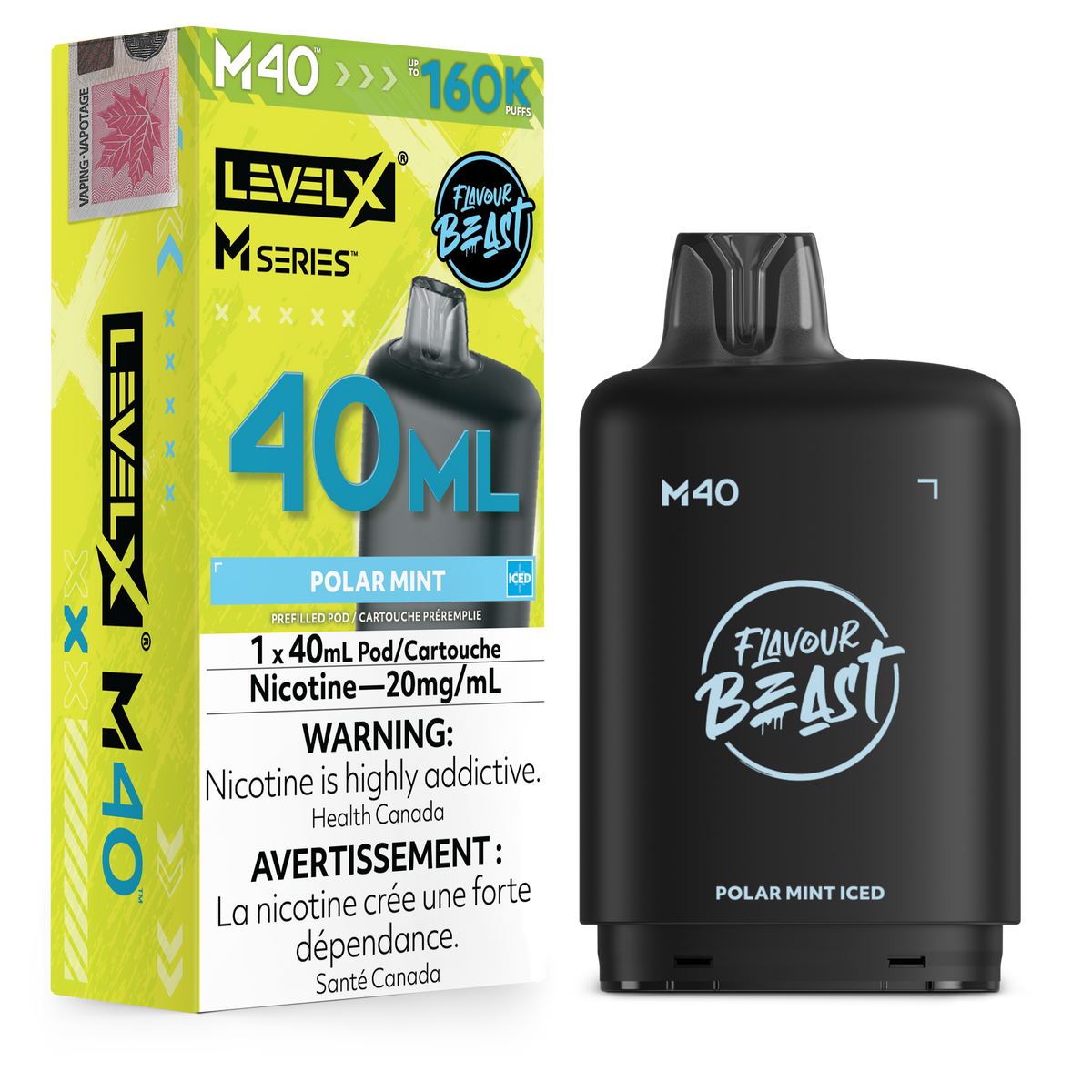 POLAR MINT ICED - LEVEL X M40 (40mL) *LEVEL X M DEVICE REQUIRED*