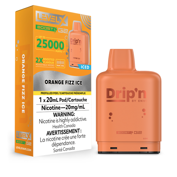 ORANGE FIZZ ICE - LEVEL X DRIP'N BOOST (20mL) (ONTARIO)