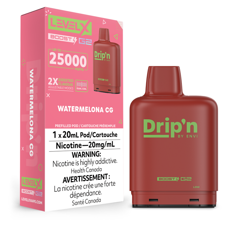 WATERMELONA CG - LEVEL X DRIP'N BOOST (20mL) (ONTARIO)