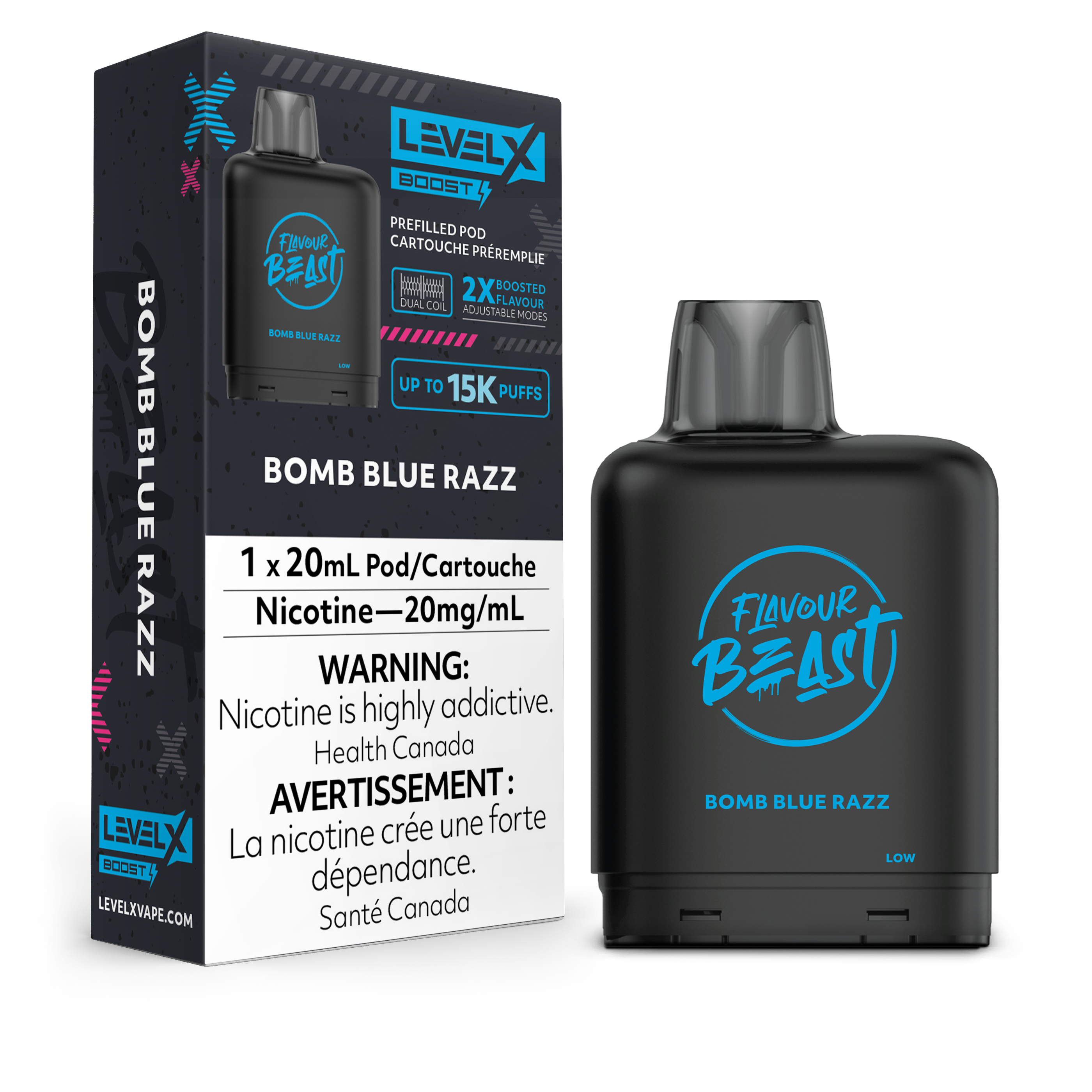 BOMB BLUE RAZZ - LEVEL X FB BOOST (20mL) (ONTARIO)