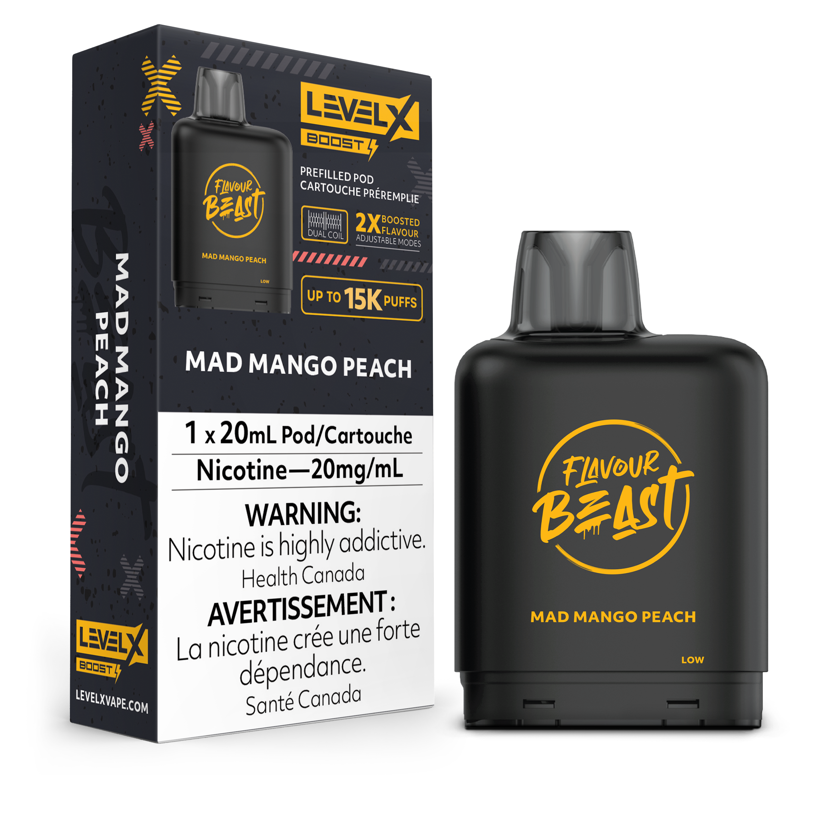 MAD MANGO PEACH - LEVEL X FB BOOST (20mL) (ONTARIO)