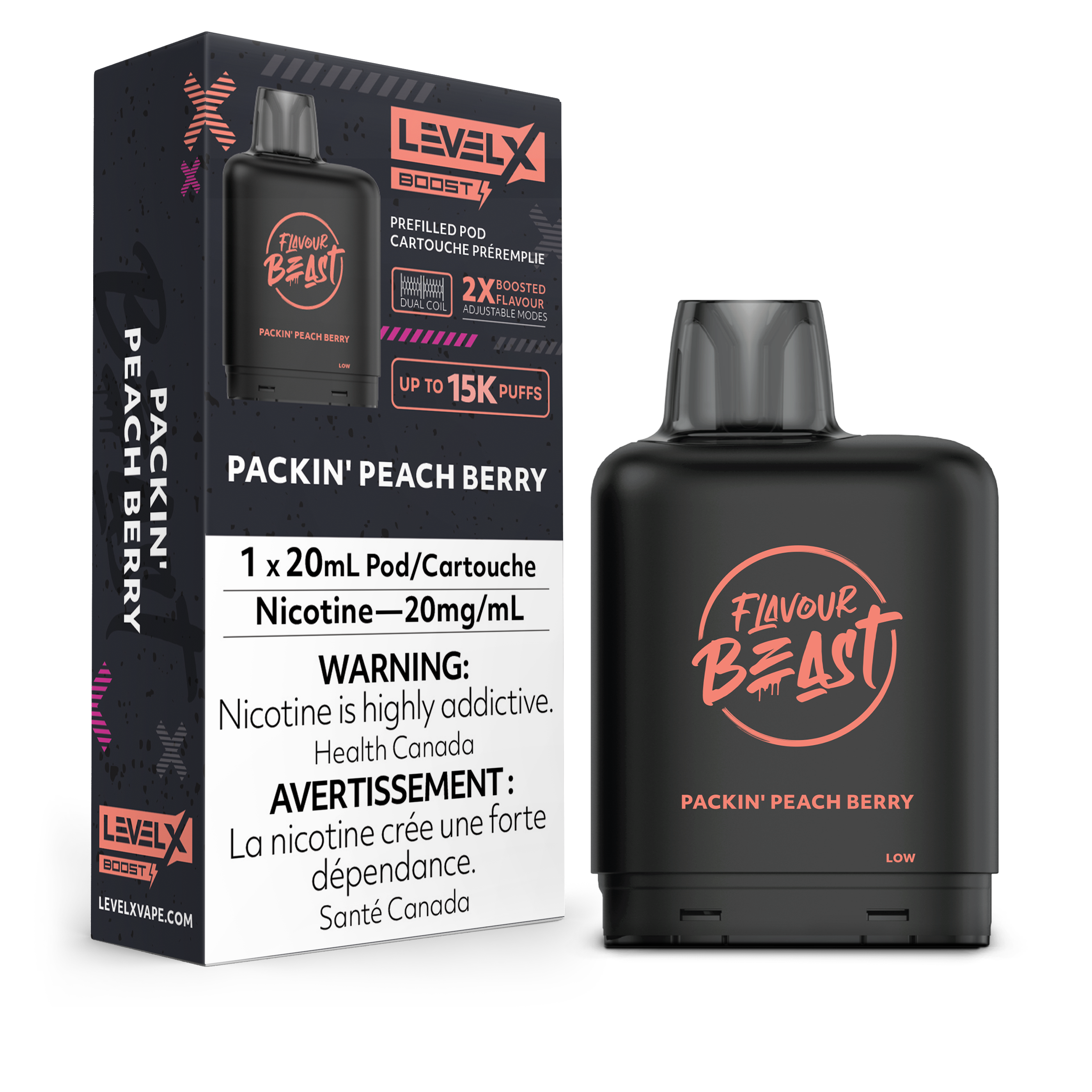 PACKIN' PEACH BERRY - LEVEL X FB BOOST (20mL) (ONTARIO)