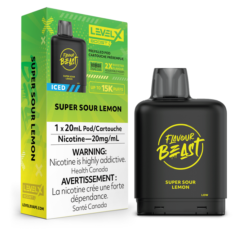 SUPER SOUR LEMON ICED - LEVEL X FB BOOST (20mL) (ONTARIO)