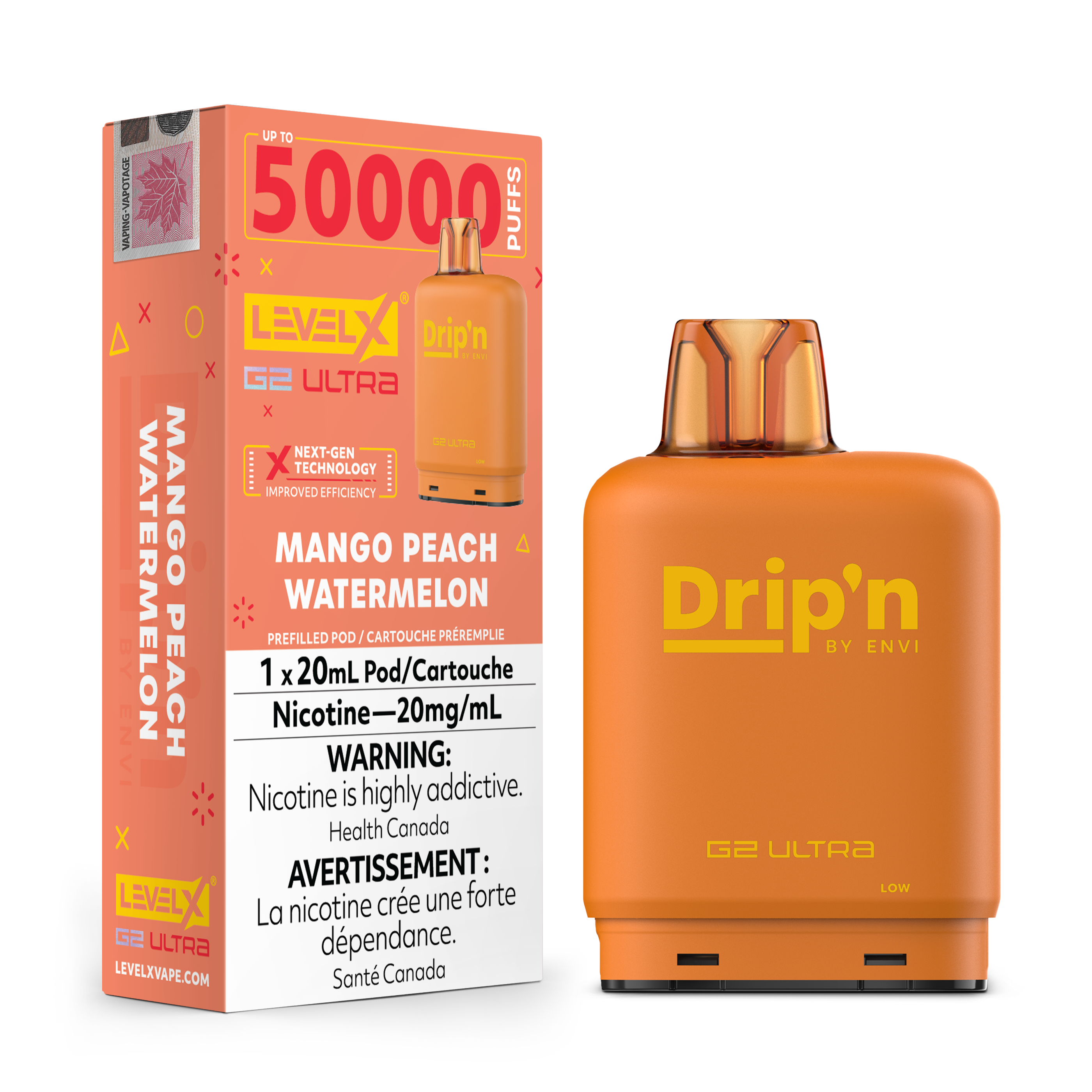 MANGO PEACH WATERMELON - FLAVOUR BEAST LEVEL X G2 DRIP'N ULTRA (20mL) (ONTARIO)