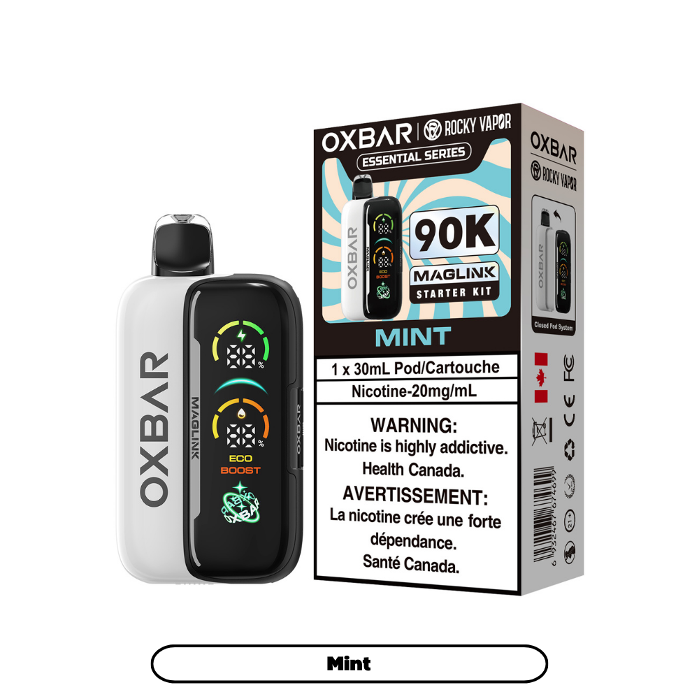 MINT - OXBAR MAGLINK *HYBRID DISPOSABLE STARTER KIT* (DEVICE & POD) (30mL)